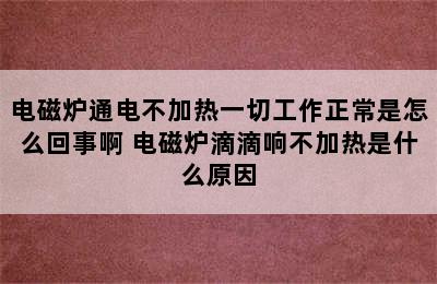 电磁炉通电不加热一切工作正常是怎么回事啊 电磁炉滴滴响不加热是什么原因